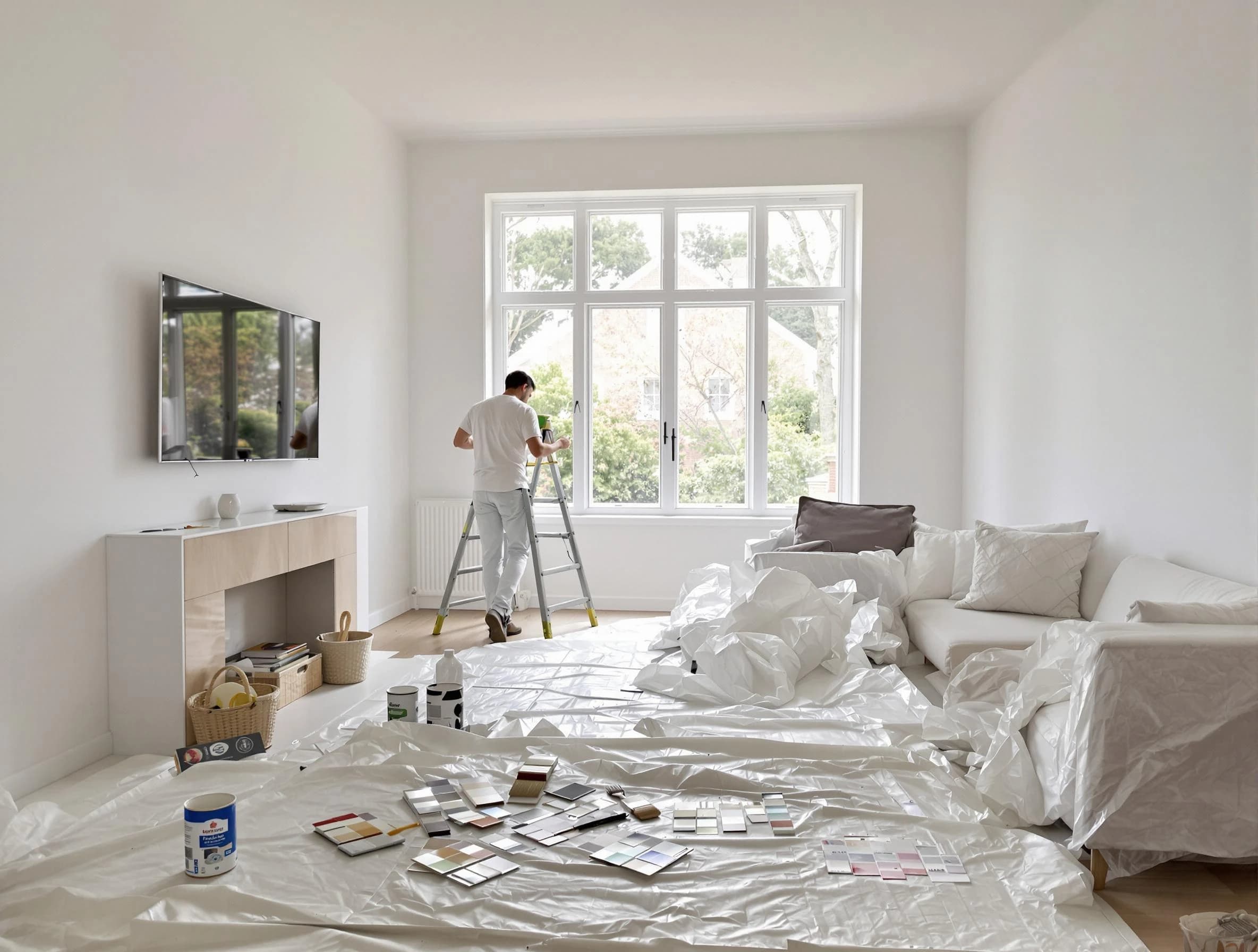 Glendale House Painters professional applying interior paint in Glendale, AZ