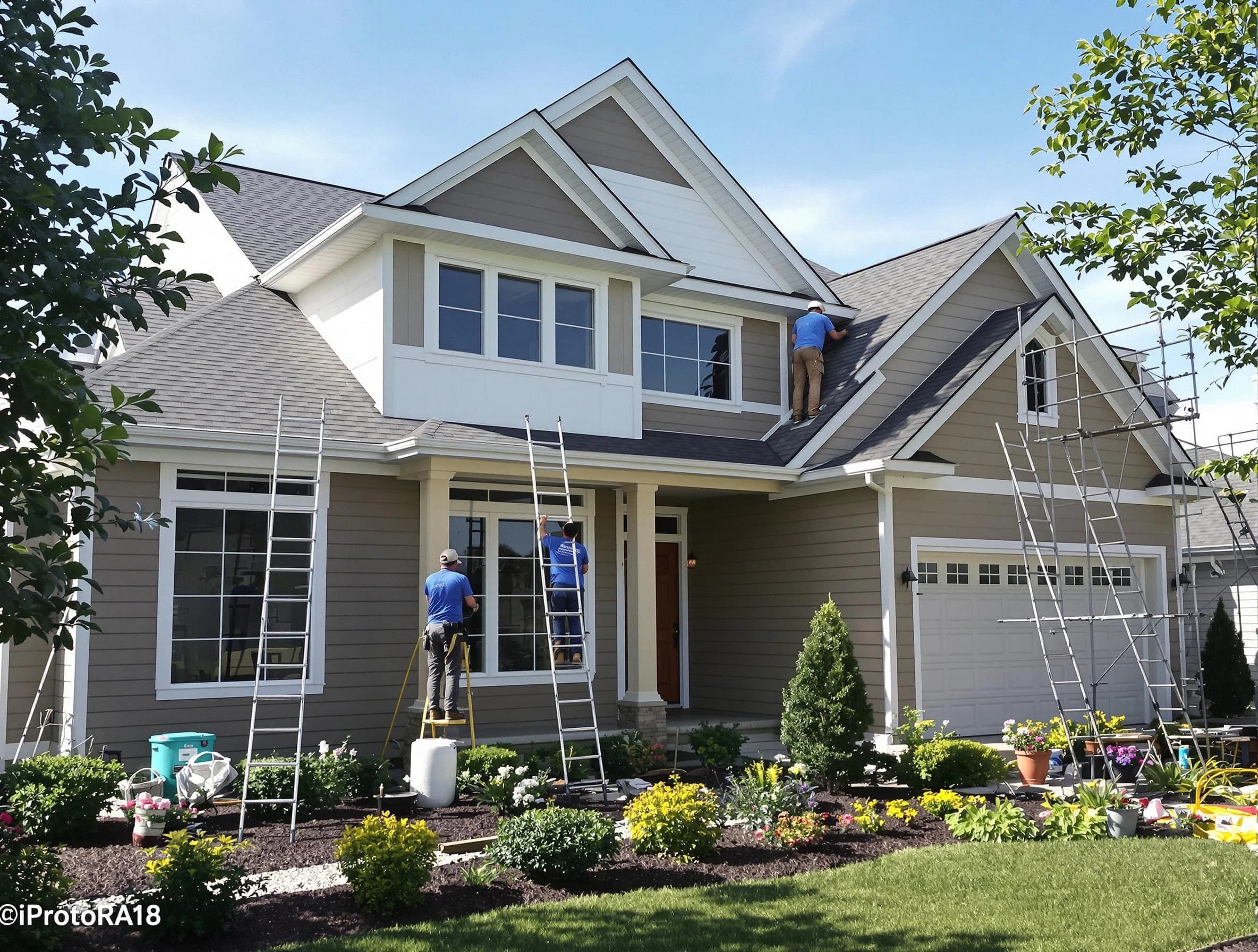 Detailed exterior painting by Glendale House Painters in Glendale